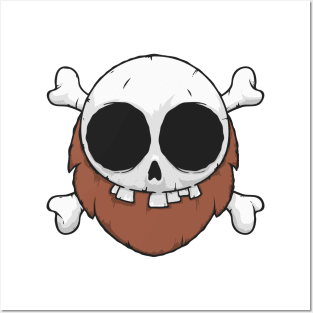 Beard Skull Posters and Art